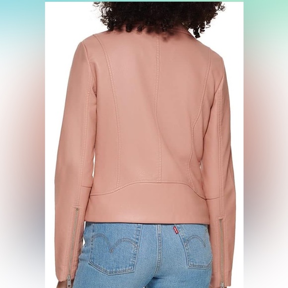 Levi's womens Faux Leather Asymmetrical Moto Jacket size M - Picture 4 of 11